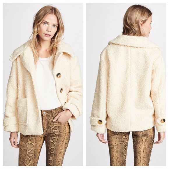 Free People Jackets & Blazers - NWT Free People So Soft Fuzzy Cozy Warm Pea Coat
